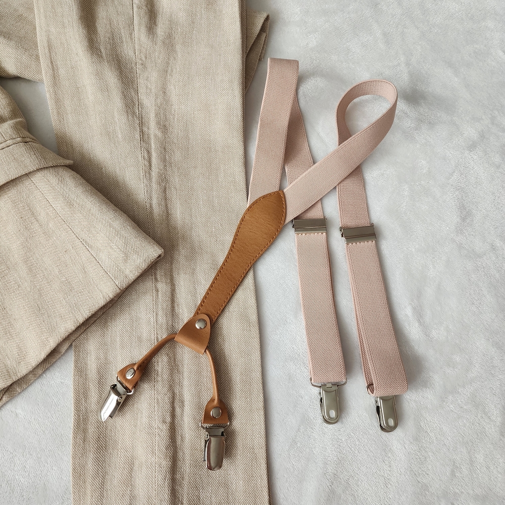 Appaman Boys Linen Blend Suit Size 6 + Blush Suspenders | Wedding, Easter - Picture 4 of 15